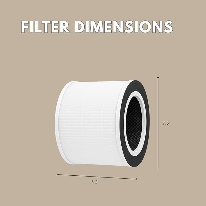 Nispira TD-1500 4-in-1 True HEPA Replacement Filters for Tredy Air Purifier TD-1500, 1 Pack