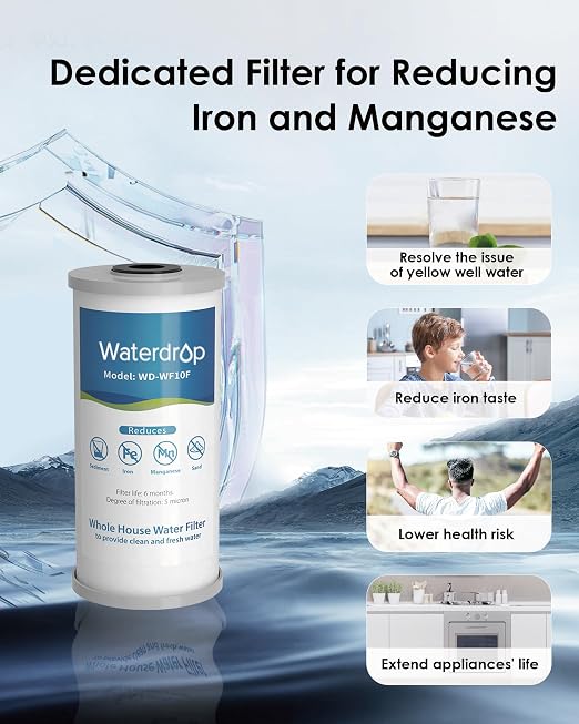Waterdrop WHF21-FG 2-Stage Whole House Water Filter System, 5-Stage Filtration - Image 2