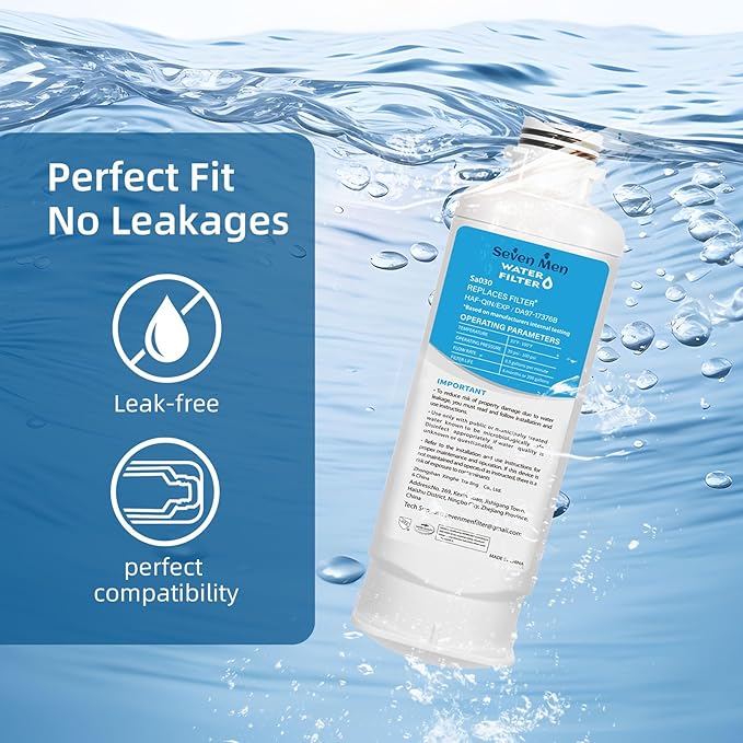 DA97-17376B Water Filter for Sam&sung Haf-qin/exp, Rf28t5001sr, Da97-08006c, Rs27t5200sr, Rf28r7351sg, Rf24r7201sr, Rf27t5201sr, 2Pack.