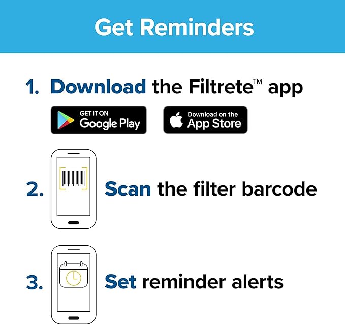 Filtrete 20x20x1 Air Filter, MPR 2800, MERV 14, Healthy Living Ultrafine Particle Reduction 3-Month Pleated 1-Inch Air Filters, 2 Filters