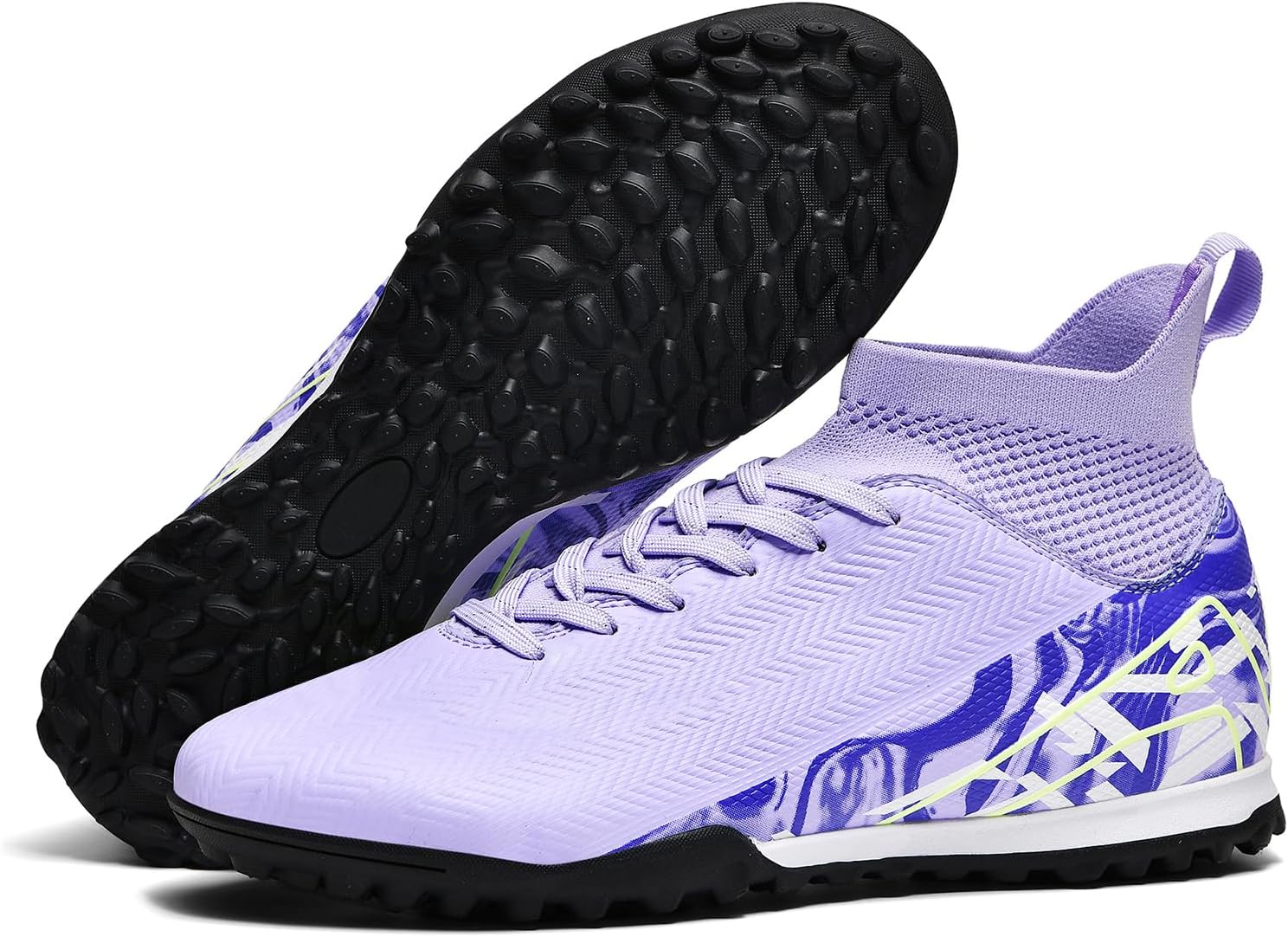 Indoor Soccer Cleats Mens Womens Turf Soccer Cleats Wide Socer Shoes FG AG TF High Ankle Football Boots