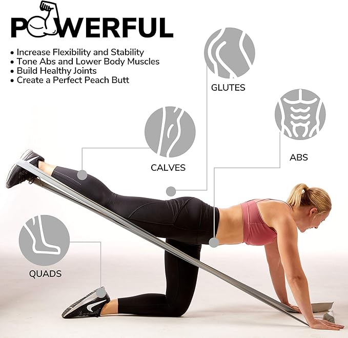 7Ft Long Resistance Bands for Stretching - Resistance Bands Set with Door Anchor - Exercise Bands Including Carry Pouch, E-Book & App - Latex-Free Workout Bands-FlexoryFit