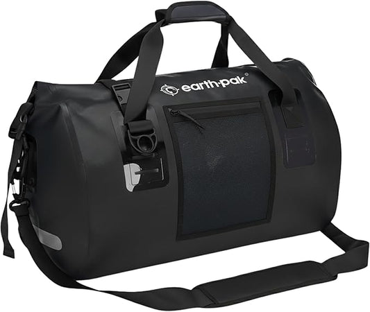 Earth Pak Waterproof Duffel Bag - Heavy Duty Motorcycle Dry Bag with Large Storage Space Perfect for Traveling, Camping, Kayaking, Fishing & Canoeing Bag 50L/70L/90L/120L Sizes