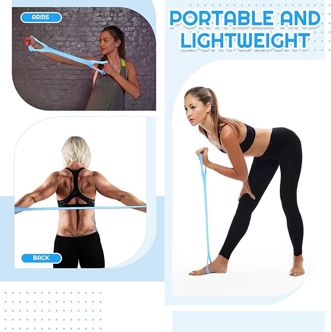 6 Pcs Fitness Resistance Exercise Bands 6 Tube Pedal Puller Resistance Band Set for Women Weight Loss Thigh Training Workout Equipment Elastic Arms Abdomen Shoulder Waist Leg Beginners Yoga-FlexoryFit