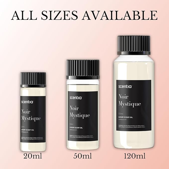 Noir Mystique – Hotel-Inspired Diffuser Oil, 20ml (0.67 fl oz) | Essential Oil Blend of Rose, Bergamot, Lemon & Musk | Luxury Aroma for Aromatherapy Diffusers & Humidifiers