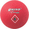 Champion Sports Playground Ball – High-Bounce 2-Ply Construction, Durable Red Ball for Throwing, Catching & Kicking - Multiple Sizes (5", 6", 7", 10", 13", 16")