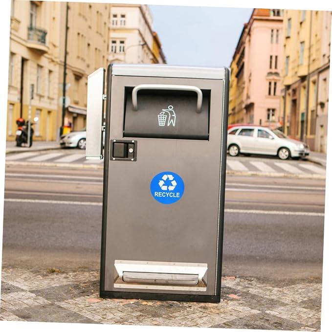 TEHAUX 8pcs Garbage Bin Sticker Waste Sorting Recycling Labels PVC Trash Can - Image 8