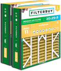 Filterbuy 20x25x5 Air Filter MERV 11 (MPR 1200) Allergen Defense (2-Pack), Pleated HVAC AC Furnace Filters for Trion Air Bear, Generalaire, Skuttle, and More (Actual Size: 19.63 x 24.13 x 4.88)