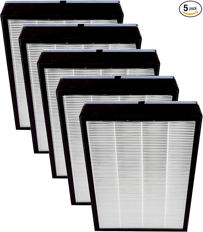 Nuwave OxyPure 5-Pack Genuine Replacement HEPA/Carbon Combo Filters, Removes by NuWave