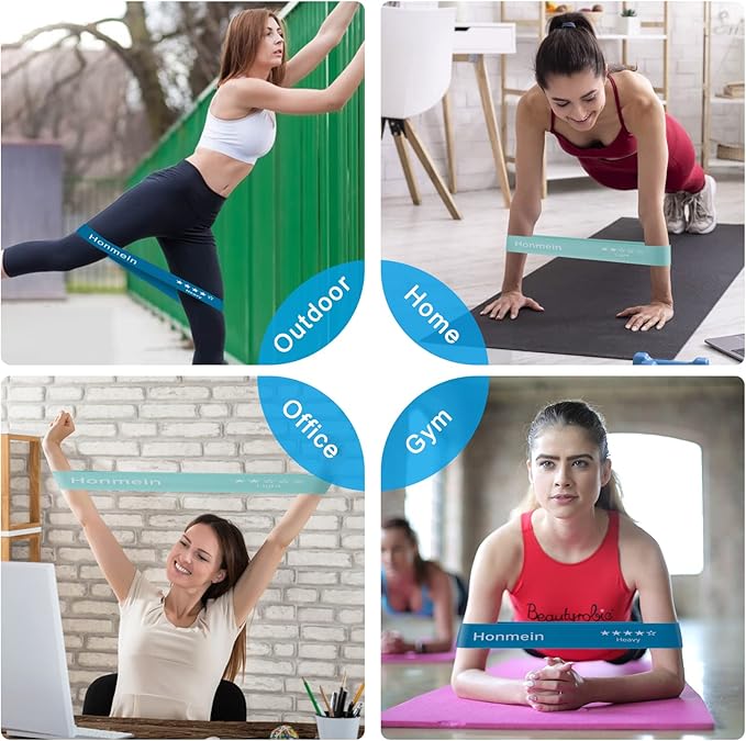 Resistance Bands for Working Out, Exercise Bands with 5 Resistance Levels Fit for Home Fitness, Strength Training, Natural Latex Resistance Band Include Instruction Guide and Carry Bag-FlexoryFit