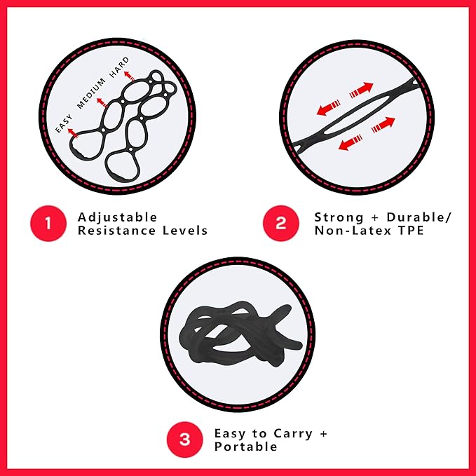 Walk at Home Workout Bands 7 Ring Adjustable Resistance Bands for Working Out Home Workout Walking Exercise Workout Bands Fitness Program Exercise Bands Stretch Bands for Recovery-FlexoryFit