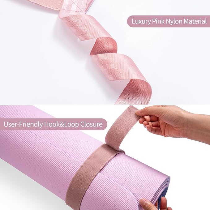 Trilancer Adjustable Yoga Mat Strap With Hook and Loop Closure, Yoga Mat Holder Carrier,and Organizing-Mat Not Included-FlexoryFit