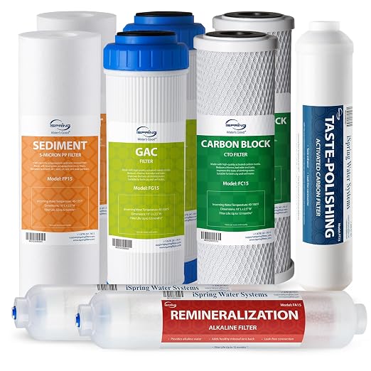 iSpring F9K NSF Certified 1-Year Reverse Osmosis Water Filter, Alkaline by iSpring