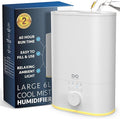 Everlasting Comfort Large Room Humidifiers, Top Fill 6L Ultrasonic Humidifier for Bedroom, 60HR Runtime, High Mist Output, Easy to Use & Clean, for Home, Baby, Plants, Congestion, Indoor