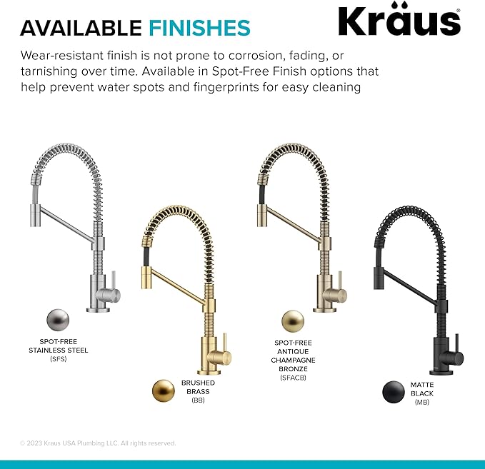 KRAUS Bolden Single Handle Drinking Water Filter Faucet for Reverse Osmosis or Water Filtration System in Brushed Brass, FF-104BB