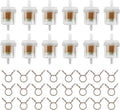 12pcs 1/4 Inch Gas Inline Fuel Filter Compatible by AloneGoer