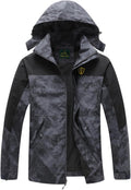 GIISAM Rain Jacket for Men, Mens Waterproof Raincoat Lightweight Rain Jackets Outdoor Rain Coat Windbreaker with Hood