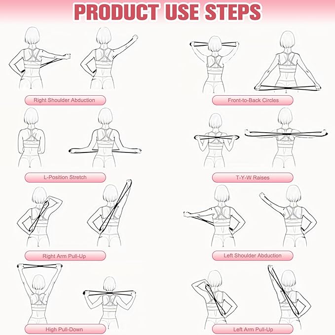 Resistance Bands, Figure 8 Exercise Bands for Women Men, Arm Back Elastic Rope for Glutes,Back,Fullbody Yoga Pulling Rope, Gift for Sports Lover/Beginner (25 lbs)-FlexoryFit
