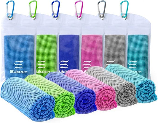 Sukeen Cooling Towel (40"x12"),Ice Towel,Soft Breathable Chilly Towel,Microfiber Towel for Yoga,Sport,Running,Gym,Workout,Camping,Fitness,Workout & More Activities-FlexoryFit
