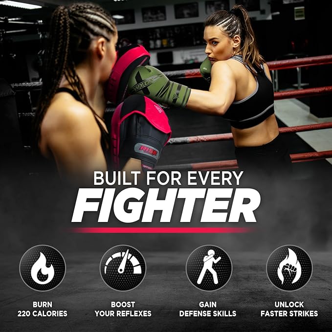 WYOX Curved Boxing Punch Mitts – Boxing Pads Training Set, Punching Mitts for Adults, Kickboxing Pads, Muay Thai Pads, Karate Pads, MMA Training Equipment, Martial Arts Focus Pads
