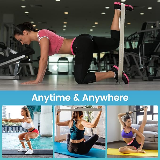 Resistance Bands for Working Out Exercise Loop Bands Workout Bands Set for Men Women Body Stretching, Crossfit Training, Home Workout, Physical Therapy, Booty Legs, Set of 5-FlexoryFit