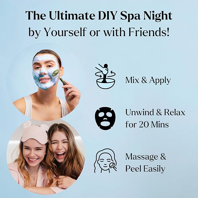 Jelly Face Mask for Facials - Hyaluronic Acid Hydrating, Brightening & Nourishing Jelly Mask with Free Jade Roller & Spatula | Professional Hydrojelly Masks | Vajacial Jelly Mask Powder | 23 Oz Jar-FlexoryFit