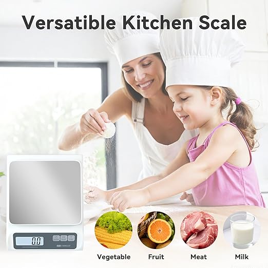 13lb/0.1g Precision Digital Food Scale - Meal Prep Kitchen Baking & Espresso Coffee - Gram Scale with Stainless Steel Platform & LCD Display-FlexoryFit