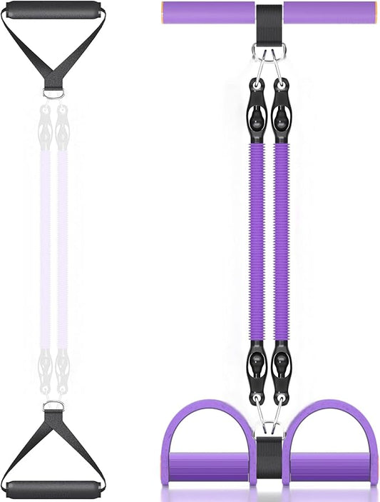 Multifunction Tension Rope, 2 Tubes Stretch Yoga Pedal Tension Strap, Adjustable Resistance, Tension Rope Fitness Equipment-FlexoryFit