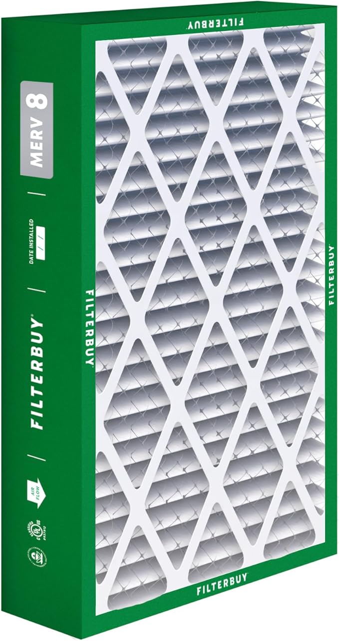 Filterbuy 16x28x6 Air Filter MERV 8 (MPR 700) Dust Defense Replacement (4-Pack), Pleated HVAC AC Furnace Filters for Aprilaire Space-Gard 401/2400 & Lennox (Actual Size: 15.50 x 26.88 x 6.00)