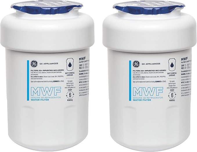 GE MWF™ Refrigerator Water Filter, Genuine Replacement Filter, Certified to by GEAppliances