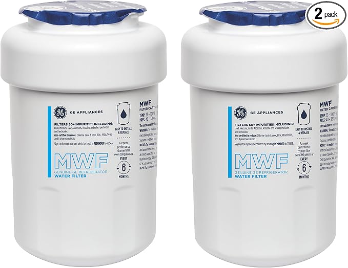 GE MWF™ Refrigerator Water Filter, Genuine Replacement Filter, Certified to by GEAppliances