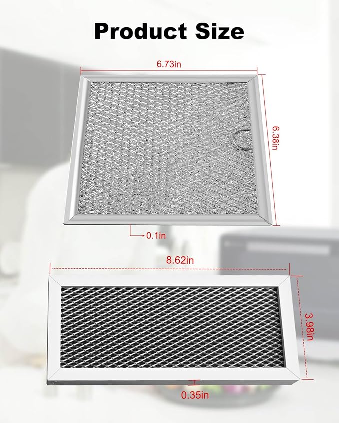 Microwave Charcoal and Grease Filter Fit for Samsung ME19R7041FS, ME19R7041FS/AA, ME19R7041FT, ME19R7041FT/AA, ME19R7041FB, ME19R7041FB/AA
