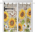 Farm Flowers Bathroom Curtains 63 Inch Length, Window Curtains Tab Top by Unknown