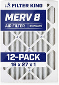 Filter King 16x27x1 Air Filter | 12-PACK | MERV 8 HVAC Pleated A/C Furnace by FilterKing