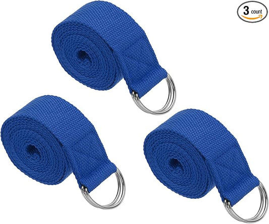 PATIKIL Yoga Strap for Stretching Cotton Yoga Belt with Adjustable Metal D-Ring Buckle Stretch Band for Fitness Pilates-FlexoryFit