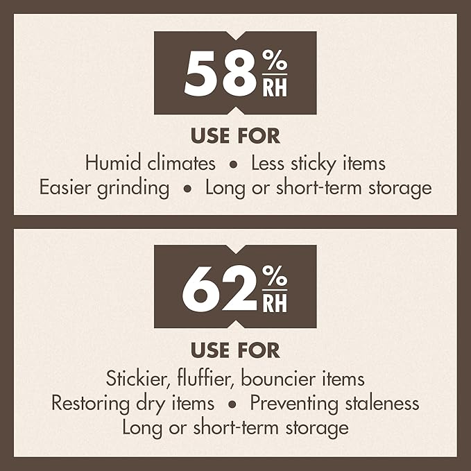 Boveda 62% Two-Way Humidity Control Pack for Storing 1 lb – Size 67 – Single – Moisture Absorber for Storage Containers – Humidifier Pack – Individually Wrapped Hydration Packet – More Sticky