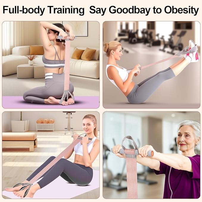 120LB Fabric Resistance Band with Handles,Non-Slip Pedal Puller Resistance Band for Strength Muscle Training-Thicken Fabric Fitness Resistance Bands for Full Body Toning,Physical Therapy-FlexoryFit