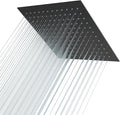 Lordear Rainfall Shower Head 8 Inch Shower Head Stainless Steel Ultra Thin Square Rainfall Shower Head with Easy to Clean Nozzles, Oil Rubbed Bronze