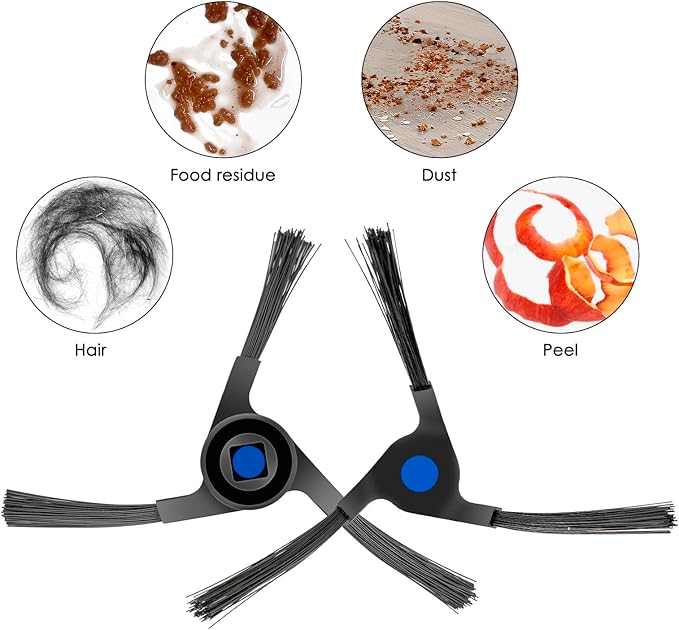 (10 Pieces) Side Brushes Replacement Parts Compatible with ECOVACS DEEBOT X2 Omni / X2 Pro / X2, Robotic Vacuum Replacement Side Brush Accessory Kit