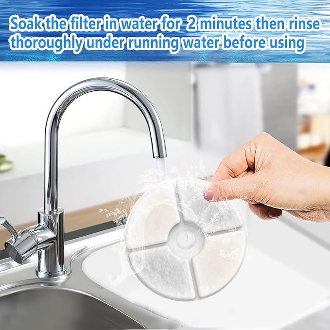 8 Pack Cat Water Fountain Filter Replacement Unit3.0 Filters Compatible with Sweet 2s/3/3Pro Solo SE PET Fountains NEUCOMBBT