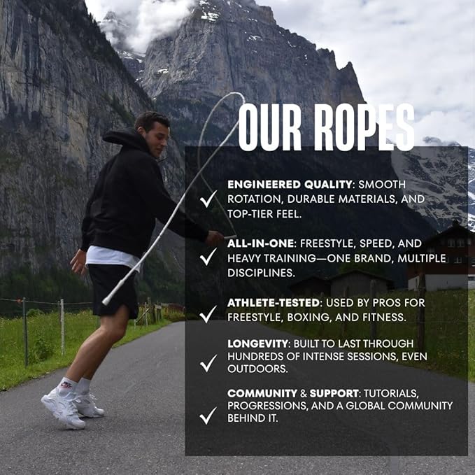 Speed Jump Rope by Dayan Kolev, 5mm PVC Skipping Rope, Great for Beginners and Advanced Athlets, Designed for Fitness, Cardio, Boxing & CrossFit, Adjustable length with Unbreakable Handles-FlexoryFit