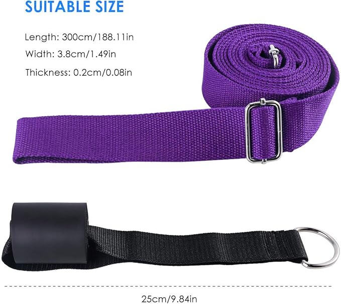 Leg Stretcher, Door Flexibility & Stretching Leg Strap - Great for Ballet Cheer Dance Gymnastics or Any Sport Leg Stretcher Door Flexibility Trainer Premium Stretching Equipment-FlexoryFit
