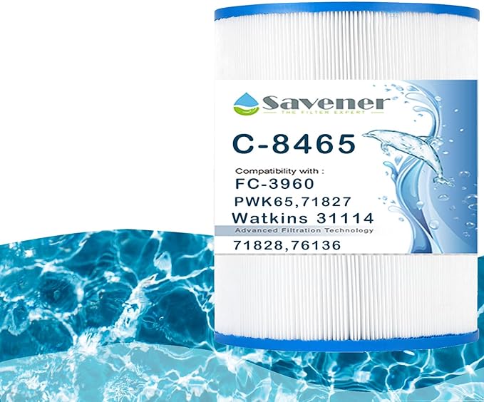 C-8465 Spa Filter Cartridge Replacement for Watkins 31114, Hot Spot Spa Filter, FC-3960, 71827, 71828, 80651, Watkins 65 sq.ft. 1 Pack