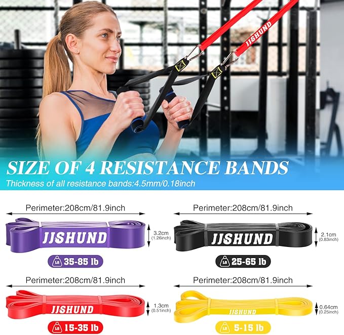 Resistance Bands Set, Pull Up Assistance Bands Pull Up Bands Exercise Bands for Men Women, Workout Bands for Working Out, Muscle Strength Training, Body Stretching-FlexoryFit