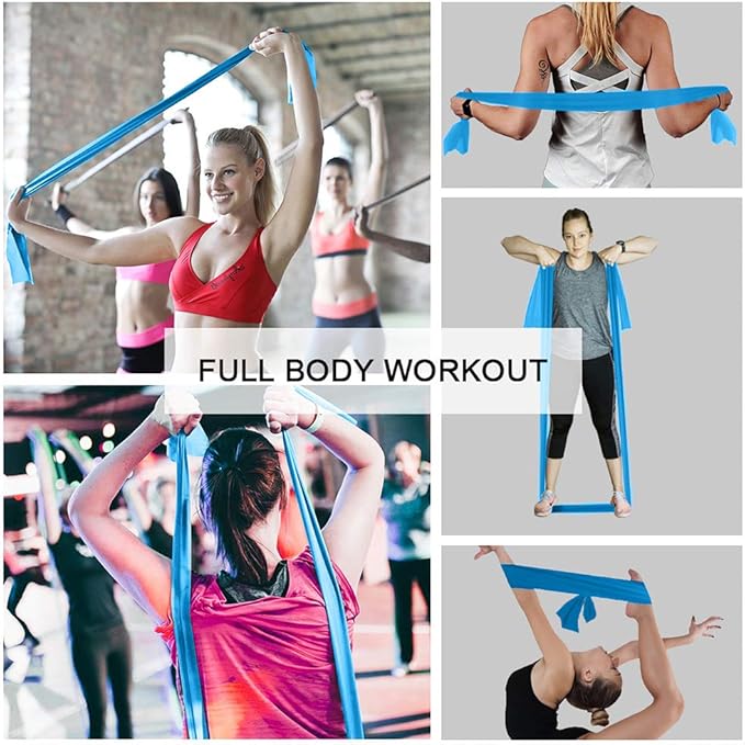 Resistance Bands,Professional Long Non-Latex Elastic Stretch Bands,Exercise Bands for Physical Therapy, Yoga, Pilates, Rehab, at-Home or The Gym Workouts, Strength Training-FlexoryFit
