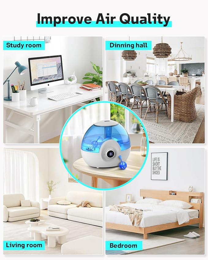 Leemone Humidifier Cleaner 20 Pack, Demineralization Cleaning Ball, Works in All humidifiers and Fish Tanks, Purifies Water, Prevents Hard Water Build-Up, Eliminates White Dust and Odor