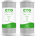 SimPure 5 Micron 10 x 4.5 Inch Whole House Carbon Water Filter | CTO Activated Coconut Carbon Replacement Cartridge | Fits DB10P, DB10C-2, GE GXWH40L, GXWH35F, BB10, FXHTC, FC15B (2Pack)