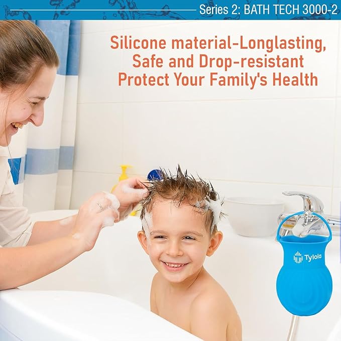 Bathtub Water Filter with Zeolite & Alumina Mineral Media| Remove Chlorine,Chemicals, Fluoride & Impurity for Healthier Skin& Hair |12-Month Use,Include 2 Replacement Filters|Bath Tech 3000-2