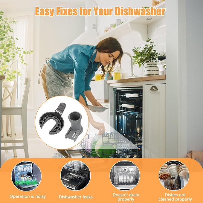 5304518968 Dishwasher Lower Spray Arm Support and 5304506518 Dishwasher Sewer Filter/Trap Drain Filter Replacement for Frigidaire Dishwashers Spray Arm Assembly Replaces 154252101,154292901,154294101