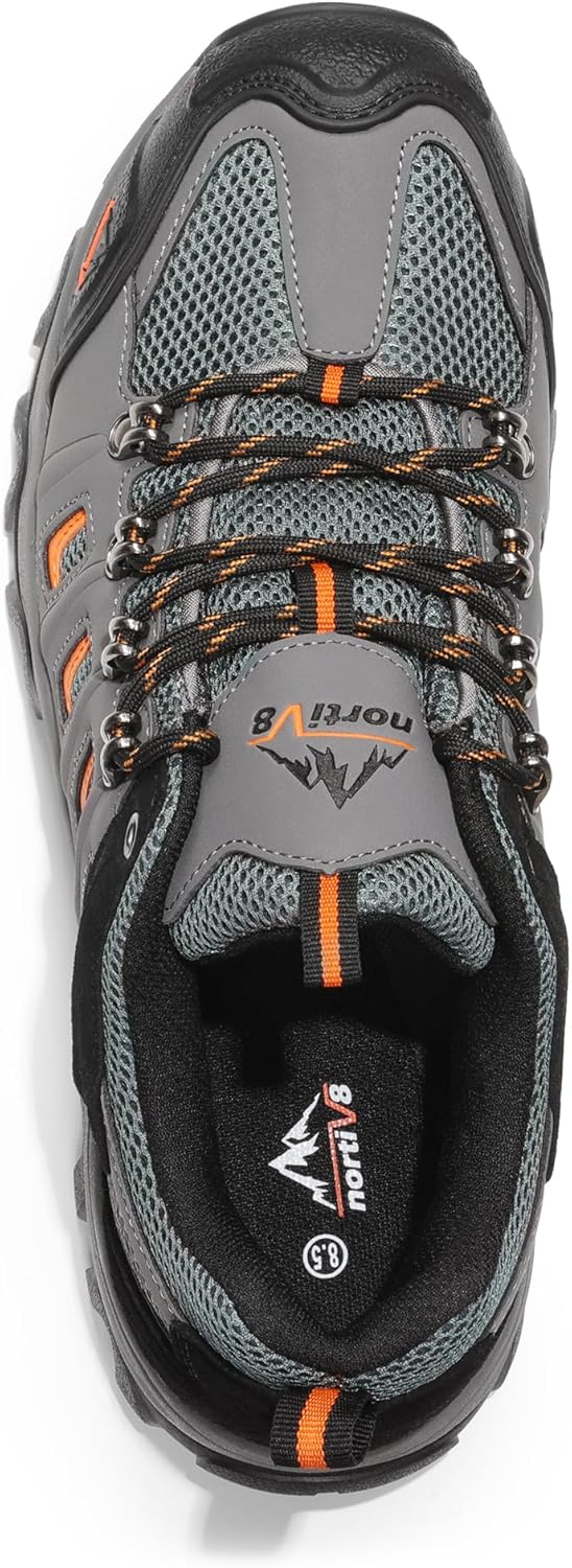 NORTIV 8 Men's Waterproof Hiking Shoes Leather Low-Top Hiking Shoes for Outdoor Trailing Trekking Camping Walking Quest